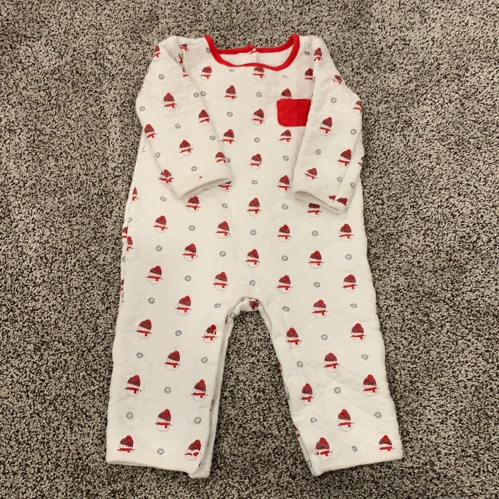 Gently used snowman onesie